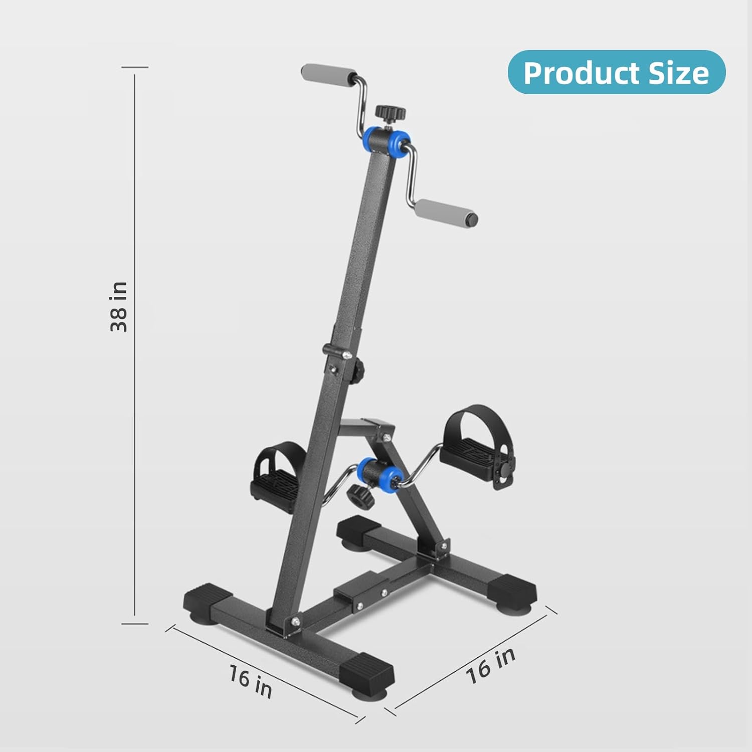 Aparat cu pedale pentru exerciții brațe și picioare pentru seniori, bicicletă de reabilitare din poziția șezut pentru kinetoterapie, echipament pentru recuperare după AVC și antrenarea mobilității la vârstnici — imaginea 3